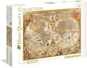 puzzle 2000 pieces carte du monde styl ancien