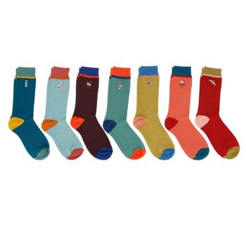 semainier de chaussettes colorées