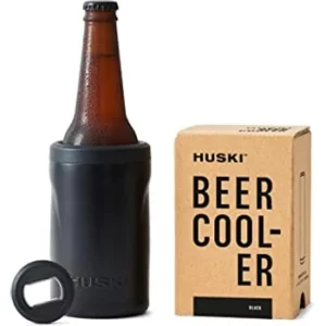 Refroidisseur de bière Huski 2.0 | NOUVEAU | Porte-canettes et porte-bouteilles haut de gamme | Acier inoxydable de qualité marine à triple isolation | Ouvre-bouteille amovible 3 en 1 (noir mat) | Beauxcadeaux